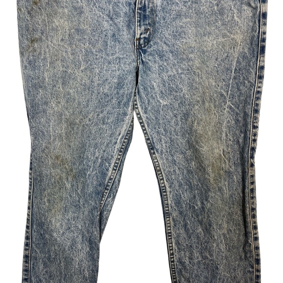 LEVI'S Stone Wash Vintage Brown Leather Tab Made in USA Men's Blue Jeans 38x30 - Picture 5 of 16